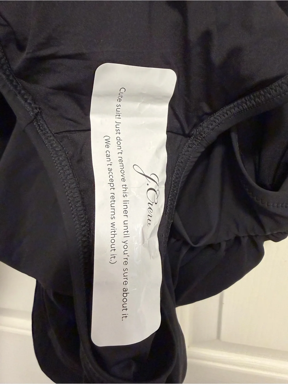 J.Crew Ruched V-neck one-piece Black Size 6